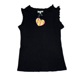 Hayden Girls Sleeveless Ruffle Mock‎ Neck Tank Top